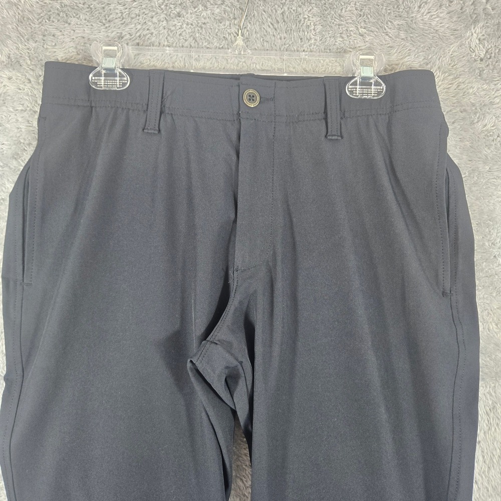 Under Armour Mens Golf Pants Black Straight Leg Performance Trousers 35x30 - Picture 3 of 12